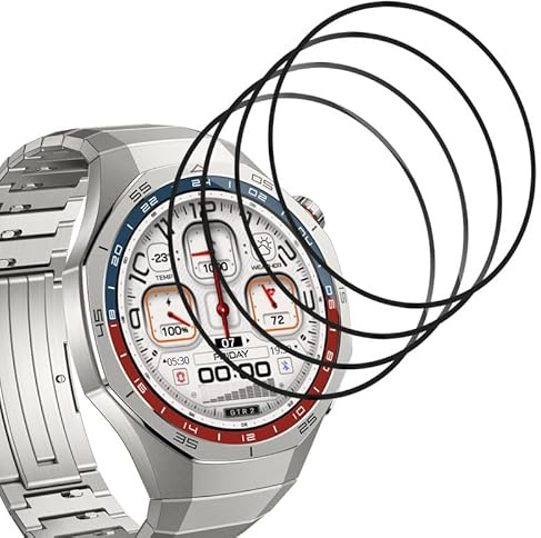 [4-Pack Screen Protector for Huawei Watch GT5 Pro 46mm Protective Film | Soft PMMA, HD Clear, Anti-Scratch, Anti-Fingerprint, Bubble-Free, for Huawei Watch GT5 Pro 46mm Screen Protector