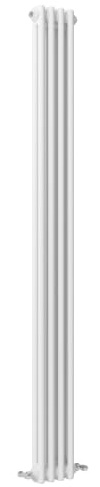 SLINE SANITARY Traditional 2 Column Cast Iron Style Radiator Vertical White 1800x200mm