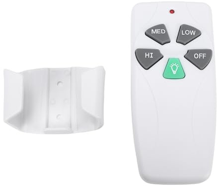 Generic Control Remoto para Ventilador de Techo con Atenuador de Luz, Control de Alta Precisión para Ventiladores, Reemplazo Blanco