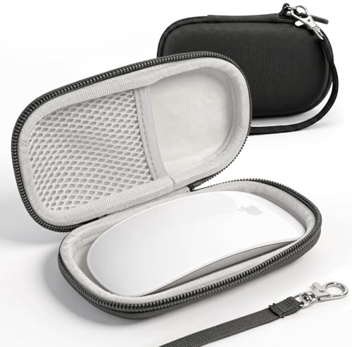 Magic Mouse 2 Case,Portable Mouse Case for Apple Magic Mouse 2 Gen,1 Gen, Compatible with Apple Magic Mouse Accessories (Black+Gray)