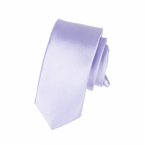 Robelli Slim Satin Plain Men's/Boys Tie (LILAC)