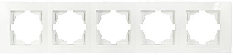 Gunsan Moderna 5-fach Rahmen für 5 Steckdosen Schalter Dimmer Weiss