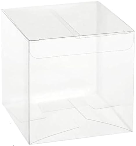 50 STÜCK Box pvc durchsichtig 10X10X10 cm mandeln beutel für BONBONIERE