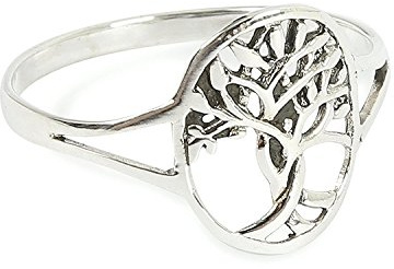 Solid 925 Sterling Silver Tree Of Life Ring in sizes G-Z Gift Boxed