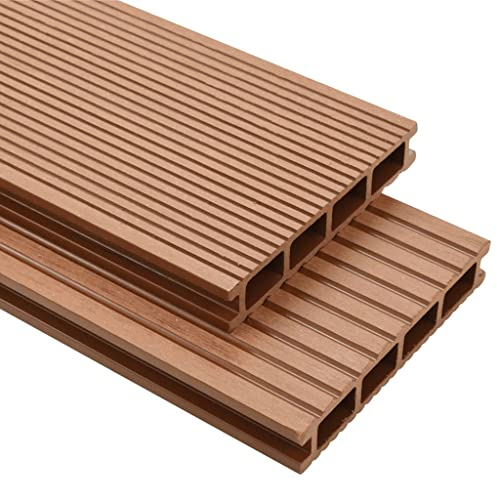 vidaXL WPC Terrassendielen 15m² 25mm 4m Komplettbausatz Komplettset Holz Diele