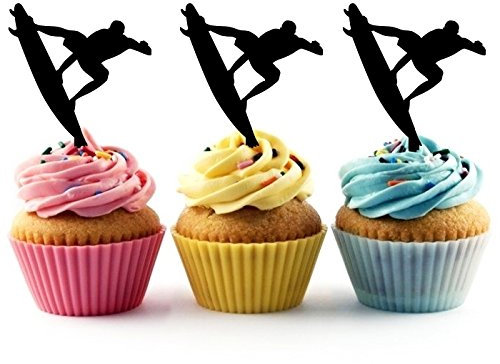 Innovedesire Surf Surfboard Kuchenaufsätze Hochzeit Geburtsta Acryl Dekor Cupcake Kuchen Topper Stand für Kuchen Party Dekoration 10 Stück