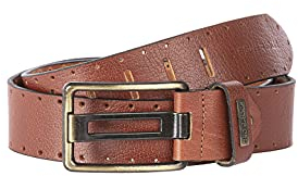 Redbridge Herren Echt Leder Gürtel Leather Belt echtes Leder Taba 105 cm