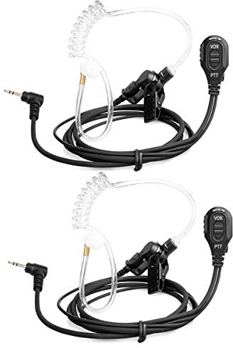 Retevis EA101M Funkgerät Headset 1 Pin 2.5mm Kopfhörer Kompatibel mit Walkie Talkie RT45 Motorola TLKR T80 T80 Extreme T82 T82 Extreme T92 H2O T60 T61 T62 T81 Hunter T270 HYT TC-320 (2 STK.)