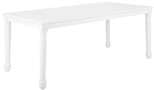 Beliani Esszimmertisch weiß 90 x 180 x 76 cm Holztisch Cary