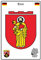 Schatzmix Stadt Trier Wappen Straßen Deko Blechschild, Blech, Mehrfarbig, 20x30 cm