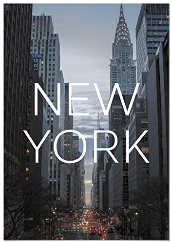 Panorama Leinwandbild Bild Stadt von New York 50 x 70 cm - Gedruckt auf Leinwand - Wandbild Wohnzimmer - Dekoration Schlafzimmer