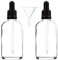 Avalon Cosmetic Packaging 100ml Clear Glass Dropper Bottles - Pack of 2 - with Tamper Resistant Collar and Bonus Funnel – See Through, Leak-proof Design - Aromatherapy, Skincare - Professional Grade