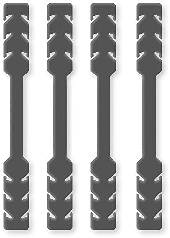 OcioDual 4 Crochet d'Oreille Sangle de Masque Extension Gris Réglable Boucles Fixateur Bande pour Prévention des Maux Oreilles