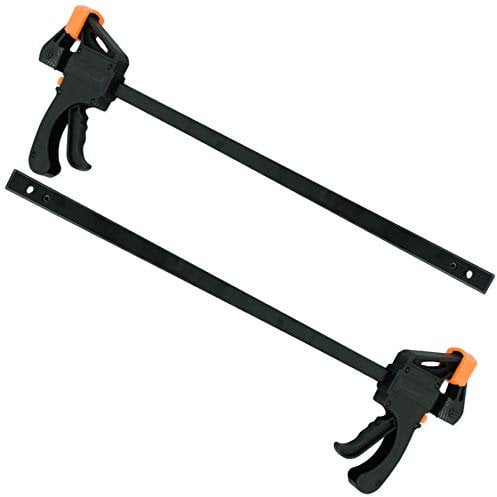2X Ratchet 18 Bar Clamps, Quick Release Trigger Squeeze Adjustable Woodworking Carpenters Grip Vices