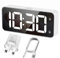HERMIC Alarm Clock Bedside Clock Large Digital Led Display, Full-Range Brightness Dimmer, Adjustable Alarm Volume, Snooze, Dual Alarm, 12/24H, Easy to Use Mains Powered White