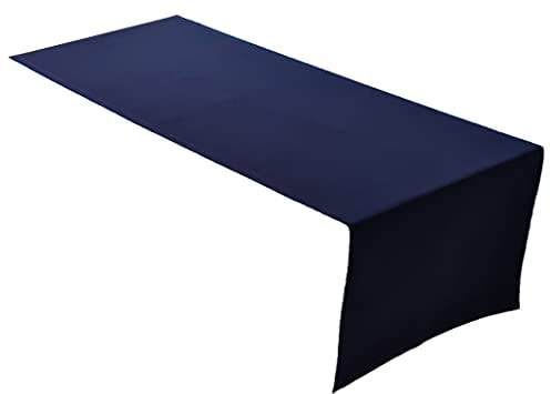 Lemos Home Hochwertiger Tischläufer Tischwäsche aus 100% Baumwolle Kollektion Konzept, Farbe & Größe wählbar (Tischläufer - 45x150cm, Marineblau)