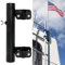 DIYIIRON Flaggenhalter zur Montage an Wohnmobilleitern, Schwerlast-Flaggenhalter für Wohnmobile, kompatibel mit 2,54 cm RV-Leitern, Schwarz