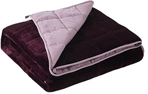 Satwip Couverture lestée de 6,8 kg, couverture chaude en flanelle poncée douce et respirante, 121,9 x 182,9 cm, rouge rose