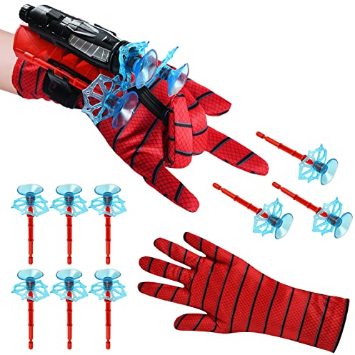 Anbobili 1 Set Launcher Handschuh, Hero Launcher Handgelenk Spielzeug, Spider Handschuhe Held Launcher Cosplay Glove Launcher, Hero Launcher Glove Lustiges Lernspielzeug Kostüm Requisiten für Kinder