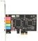 PCIE 5.1 Soundkarte, Mehrkanal Soundchip Unterstützt 6 Kanal Surround Sound, 24 Bit 48 kHz PC Interne Soundkarte, mit PCI Express Anschluss, Geeignet für Große 3D Spiele Im Heimkino, Musik Hören