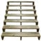 Gartenwelt Riegelsberger Terrassentreppe Breite 190 cm Treppe mit 7 Stufen Geschosshöhe 123 cm Massivholz Kiefer kesseldruckimprägniert Komplett-Set Wangen, Bohlen & Schrauben