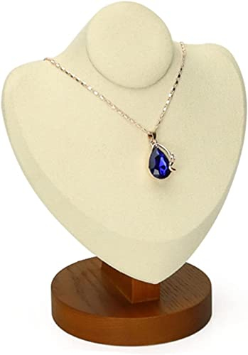Schmuckhalter Herz Halskette Display Büste Holz Halskette Display Ständer Schmuck Vitrine Display Büste Kette Anhänger Halter für Juweliergeschäft
