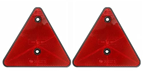 Wooauto Warnende Reflektierende Dreiecke Straßenverkehrssicherheit Reflektor Fahrzeug Dreieck Warnschild Warnung Reflektor Für Anhänger LKW Wohnmobile Traktoren landwirtschaftliche Fahrzeuge,2 St