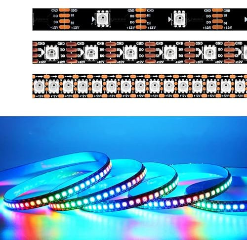 WS2815 (WS2812B WS2813 aktualisiert) RGB LED Pixel Streifen Licht Einzeln Adressierbaren LED-Dual-Signal 30/60/100/144 Leds/m (Black PCB IP67, 5 M 30 Led/M)
