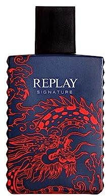 Replay - Signature Red Dragon For Man Eau De Toilette - Herrenduft, der einer gewagten und mysteriösen Persönlichkeit gewidmet ist, holziger Duft - würzig. Flasche mit 100 ml