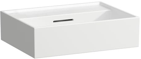 LAUFEN Kartell Handwaschbecken, unterbaufähig, ohne Hahnloch, mit Überlauf, 450x340mm, H815330A001091, Farbe: Weiß