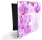 decorwelt Schlüsselkasten Schlüsselaufbewahrungsbox Magnettafel 30x30 cm Lila Orchidee aus Pulverbeschichtetem Stahl und Glastür inkl. Neodym-Magneten Glas Deko