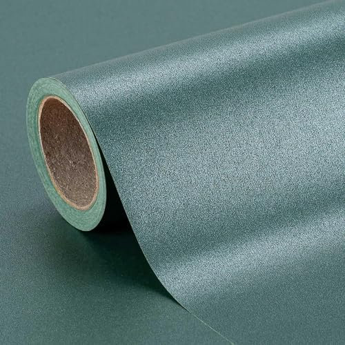 MAYPLUSS Geschenkpapier, Jumbo-Rolle, 76,2 cm x 10 m, schick, einfarbig, Perlglanz-Textur, Geburtstagsgeschenkpapier, Beige, Geschenkpapier für Weihnachten, St. Patrick's Day, Dunkelgrün