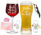 Joymaking Weinglas und Bierglas Set Mit Gravur - Beste Oma & Bester Opa der Welt, Geschenke für Großeltern zum Muttertag Vatertag Weihnachten Geburtstag Hochzeit Jahrestag