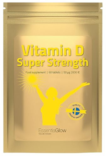 60 Vegan Vitamin D Tablets | 2,000 iu per Serving | High Strength Vitamin D3 | Immune System Support | (2 Months' Supply)