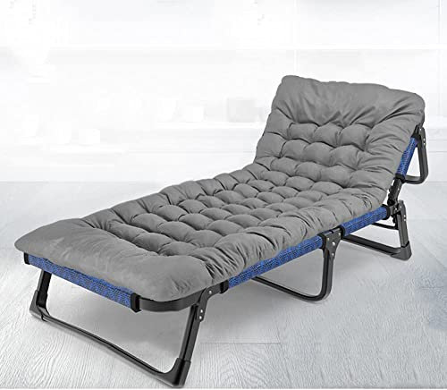 Zero Gravity Übergroße XL-Liege-Klapp-Sonnenliegen für den Garten, Sonnenliegen, Lounge-Stühle für Terrasse, Camping, Reisen, Tragkraft 300 kg/Blau/C (Blau C)