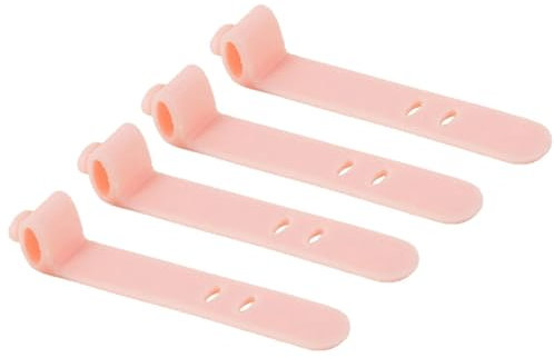 4 Pieces Silicone Cable Winder Earphone Wire Winder Adjustable Cable Organizer for Phone Earphone Cable Protector Earphone Clip Strap Holder for Headphones