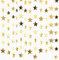 26 Feet Reflective Star Paper Garland - Sparkling Star Bunting Banner Hanging Decoration,Sparkling Bunting Banner - for Birthday Holiday Wedding Anniversary Theme Party Supplies (gold)