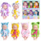 Fiotha Mini Reborn Puppen, 6 Stück Babypuppe, Newborn Reborn Baby, Mini Baby Born, 4,3 Zoll Puppe und Kleidung Set, Realistische Babypuppe, Für Kinder ab 3+ Jahren (Bademantelserie)