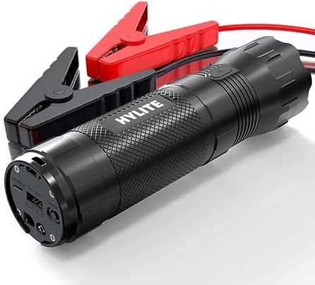 Hylite Jump-Lite 3 in 1 Jump-Start, Torch & Power Bank - Portable Vehicle Jump Starter Device - Car Battery Starter 8,000 mAh, 12V, 600A For 5L Engines - 300 Lumen LED Torch