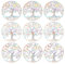 Sxutop 9 Stück Sonnenfänger Sticker Regenbogen Fensterfolie Prisma PVC Fensteraufkleber Elektrostatische Adsorption Anti Kollision Fenster Aufkleber für Vogelschläge Schützt Vögel vor Glaskollisionen
