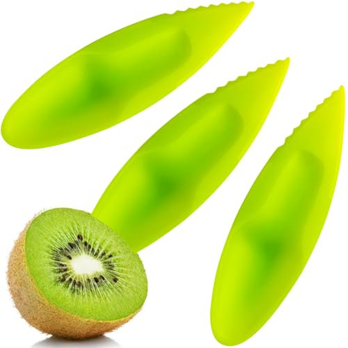 15 Stück Kiwi Löffel Spoon,Peeler Cutter Kunststoff,Kiwi Kunststoff Obst Peeler Cutter,kunststoff Löffel für Kiwis,Grapefruits,Passionsfrüchte,Küche Zubehör (grün)