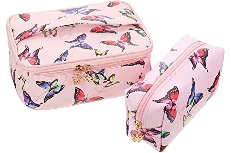 MUSISALY Große Kosmetiktasche Mit Griff Reisekosmetiktasche Für Damen Und Herren Kulturtasche Mit Glattem Reißverschluss Langlebig Und Praktisch Für Täglichen Gebrauch