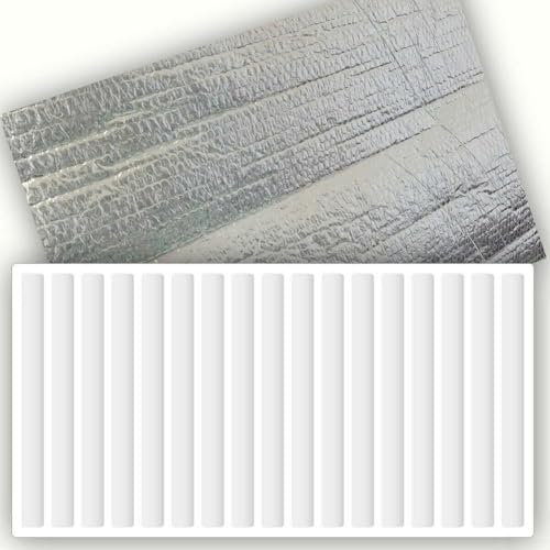 Lecreatekit Feuille d'isolation pour radiateur - 5 mx 60 cm - Double face en aluminium - Pour isolation du sol, du plafond, du toit, des murs (sans autocollants)