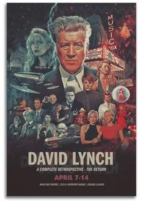 HURRGARS David Lynch Poster, Wandkunst, Vintage, ästhetisches Poster, dekoratives Gemälde für Wohnzimmer, Schlafzimmer, elegantes Poster, 40 x 60 cm, ungerahmter Stil