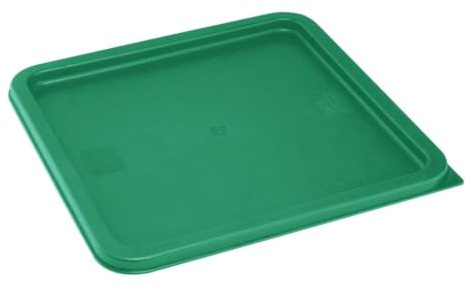 Vogue Hygiplas Square Green Lid to fit, 10-15-20 Ltr | Provides a secure, tight seal to preserve ingredients and maintain kitchen hygiene in busy commercial environments.
