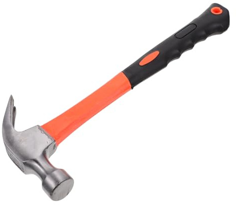 DEARMAMY Martillo de Carpintero Multifuncional con Mango de Plástico Antideslizante Martillo de Garra para Manualidades y Clavos Herramienta Resistente para Bricolaje y Uso Doméstico