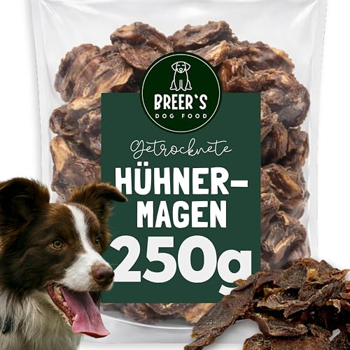Hühnermägen 250g getrocknet für Hunde – natürlicher Hundesnack, Kausnack, Kauartikel, Leckerli und Belohnung aus 100% Huhn