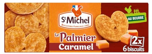 Pour une pause gourmande et croustillante — ST MICHEL Biscuits Palmier Caramel au beurre, format 100g (6 biscuits) - Lot de 4