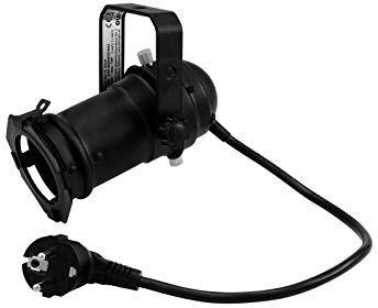 EUROLITE PAR-16 Spot GU-10 schwarz | PAR-16-Gehäuse mit GU-10-Sockel (mit Stecker + Kabel)