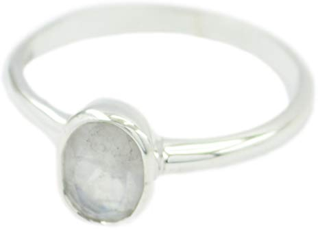 RIYO gewöhnlicher 925er Sterlingsilber faszinierender natürlicher weißer Ring